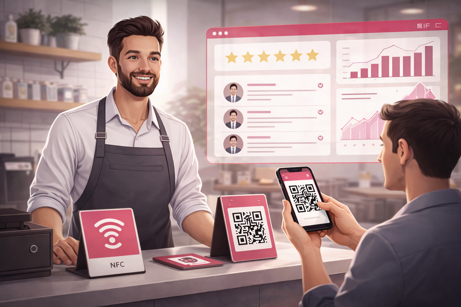 Collecter des avis Google en 2026 : le guide complet (NFC, QR code et SMS)