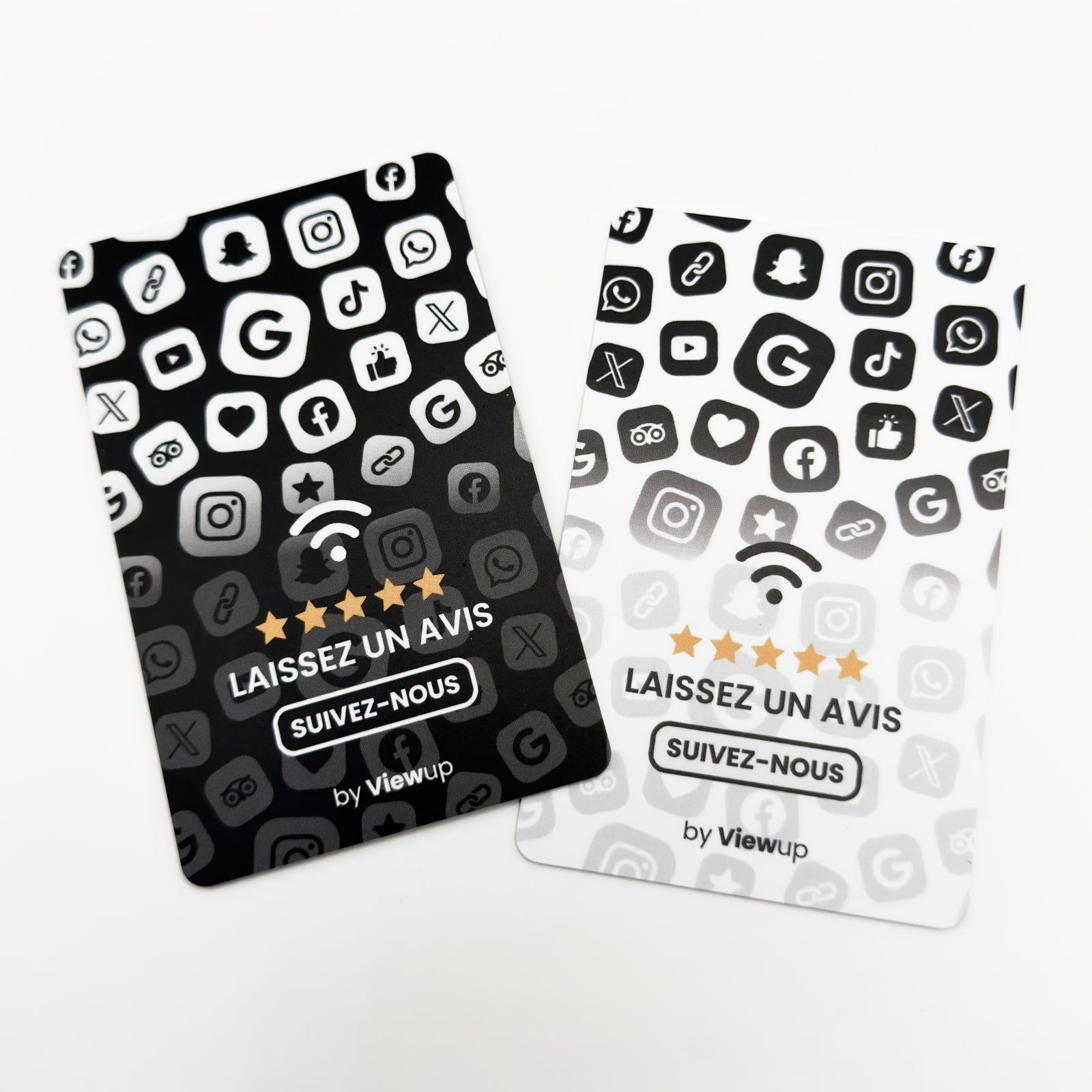 Carte NFC multi-liens Viewup Connect avec mini site Viewup