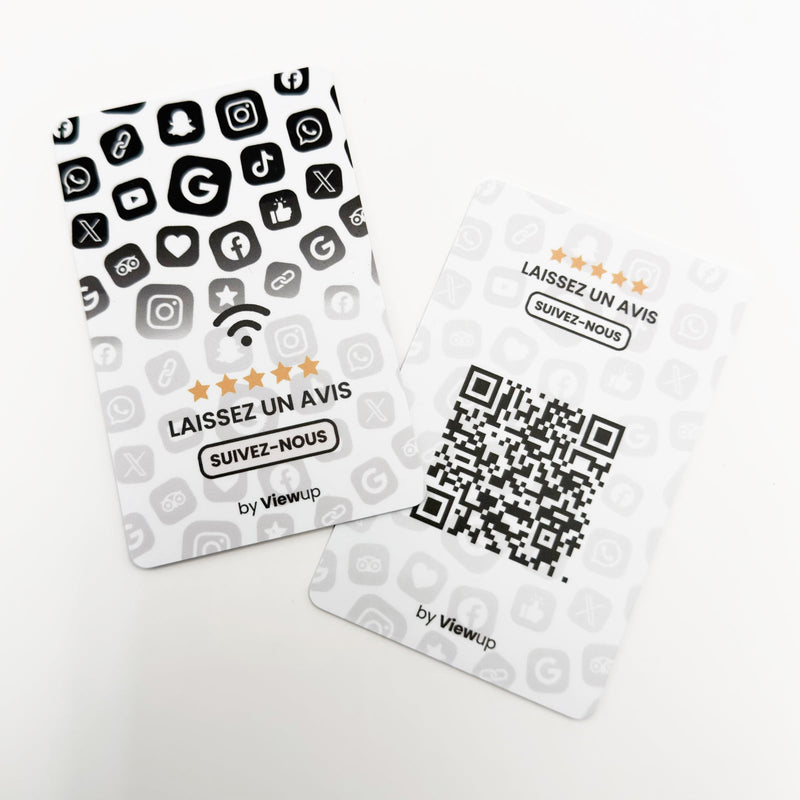 Carte NFC multi-liens Viewup Connect avec mini site Viewup