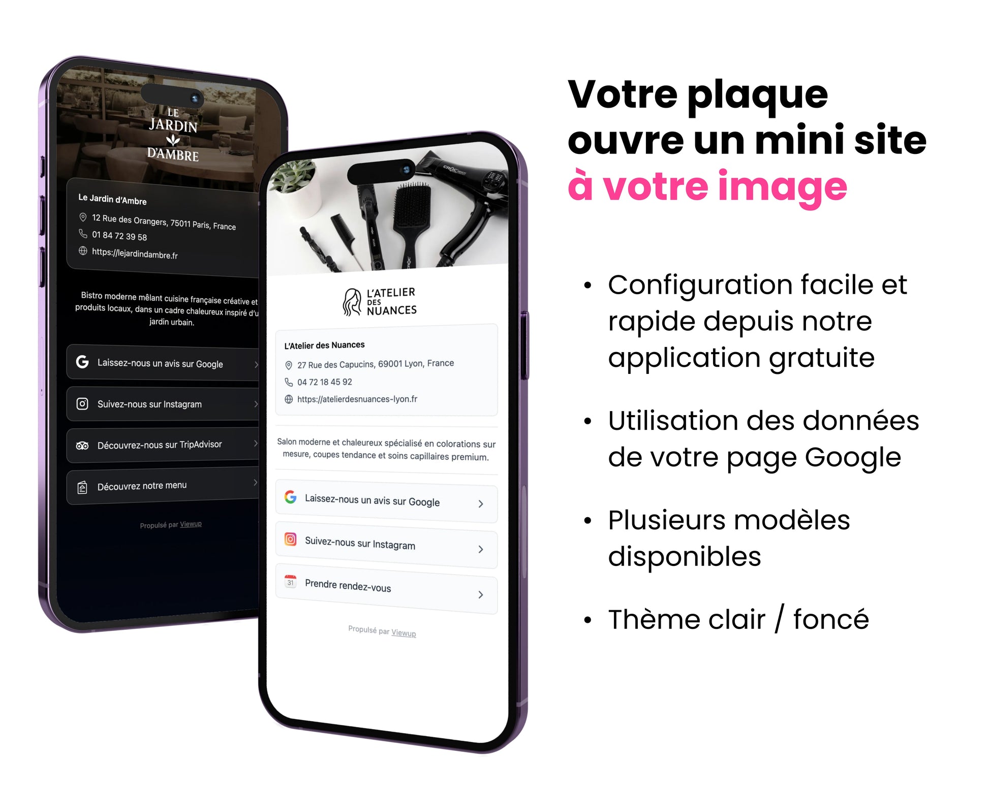 Plaque multi-liens : Viewup Connect Viewup